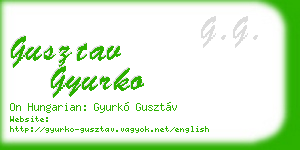 gusztav gyurko business card