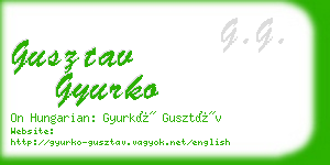 gusztav gyurko business card